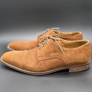 Broletto Men's Suede Derby Shoes in Russet Brown Sz 10